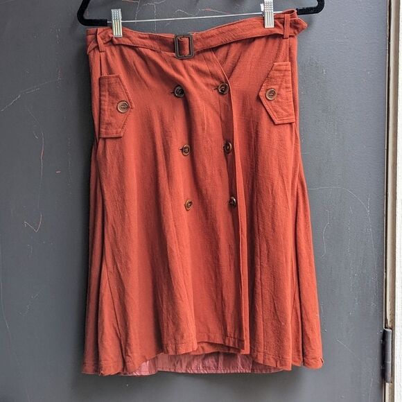 Pleione Rust Midi Skirt - Picture 1 of 6